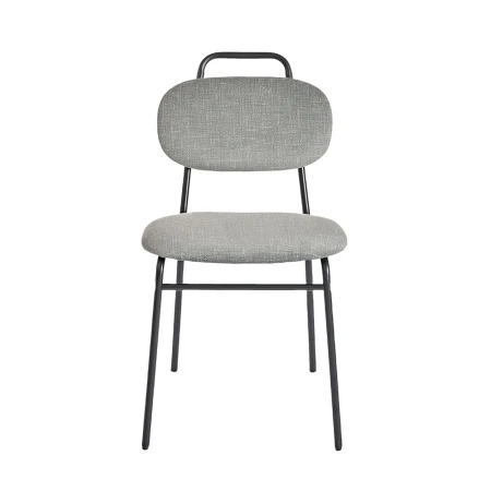 Купить Стул MOLLY разборный черный каркас серое сиденье по низкой цене