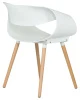 Купить Набор 4 шт Стул обеденный DOBRIN ALIEN, ножки светлый бук, цвет белый (W-02) в интернет-магазине КупиКресла.ру