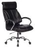 Кресло руководителя Бюрократ T-9904NSL черный Leather Venge Black искусственная кожа крестовина металл хром