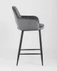 Купить Стул полубарный Венера диамант велюр серый по выгодной цене для кафе, ресторанов и кухни