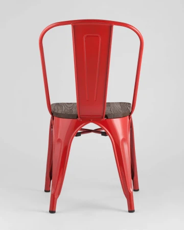 Купить Стул TOLIX WOOD красный глянцевый по низкой цене