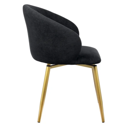 Купить Стул Paola графит, матовое золото, на поворотном механизме по низкой цене