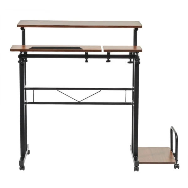 Купить Стол многофункциональный Shuttle 80х58х80-130см, темное дерево, чёрный по низкой цене