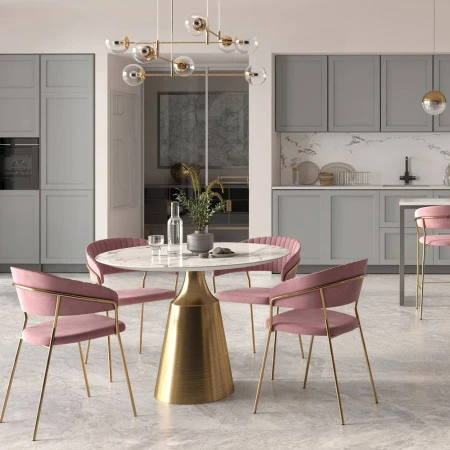 Купить Стул Turin терракотовый с золотыми ножками в интернет-магазине КупиКресла.ру