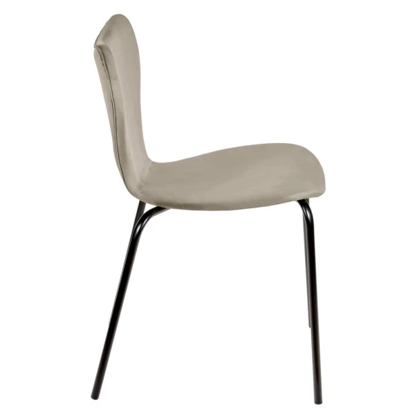 Купить Стул Seven Style латте велюр с чёрными ножками по низкой цене