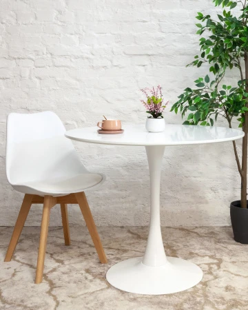 Купить Стол Tulip D90 белый по низкой цене