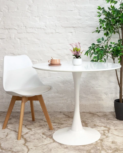 Купить Стол Tulip D90 белый по низкой цене