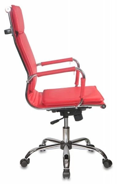 Кресло руководителя Бюрократ CH-993 красный эко.кожа крестовина металл хром | Купить в КупиКресла.ру
