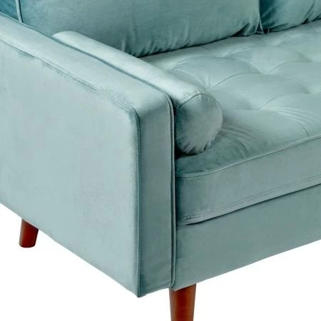 Купить Диван Scott трехместный серо-голубой по низкой цене