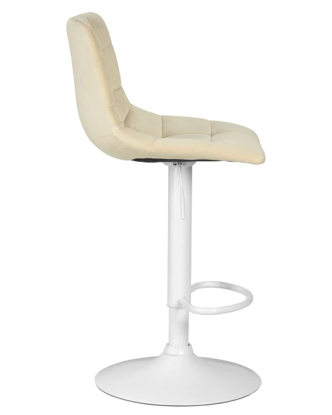 Стул барный DOBRIN TAILOR WHITE, бежевый велюр (MJ9-10) для кафе, ресторанов и кухни