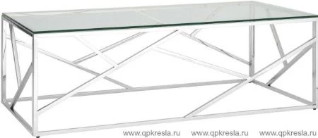 Журнальный стол 120*60 АРТ ДЕКО серебро