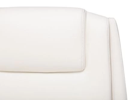 Кресла руководителя - Кресло руководителя Бюрократ _DUKE белый кожа крестовина металл/дерево