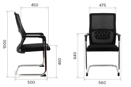 Конференц кресла - Кресло Everprof EP-510 Black (EP-510 Блэк) Сетка Черный