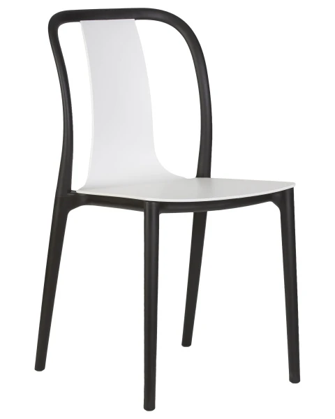 Купить Набор 4 шт Стул обеденный DOBRIN ADAM, черный/белый по низкой цене