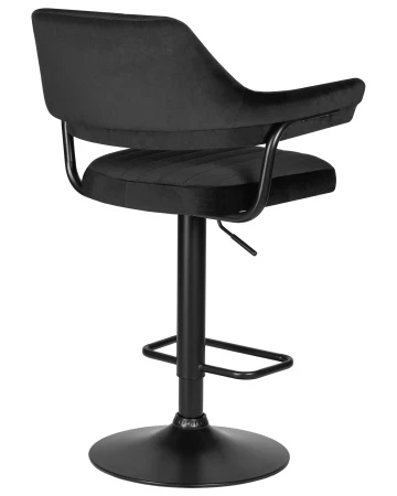 Купить Стул барный DOBRIN CHARLY BLACK, черный велюр (MJ9-101) по выгодной цене для кафе, ресторанов и кухни