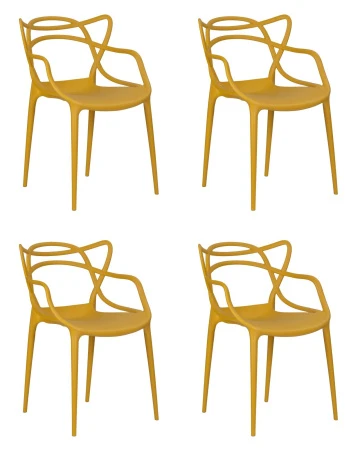 Набор 4 шт Стул обеденный DOBRIN MASTERS, горчичный (Y-03)