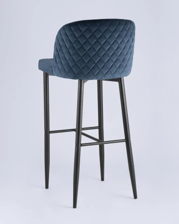 Купить Стул барный Оскар велюр сине-зеленый по выгодной цене для кафе, ресторанов и кухни