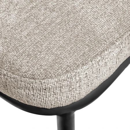 Купить Стул полубарный Lucas 2 латте шенилл с чёрными ножками по выгодной цене для кафе, ресторанов и кухни