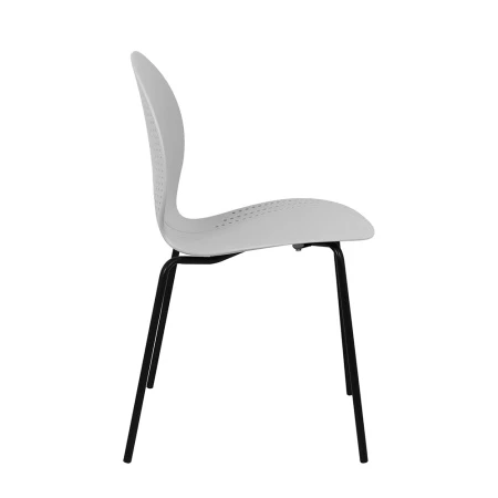 Купить Стул Wave серый с черными ножками по низкой цене