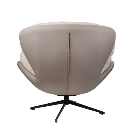 Купить Кресло BLISS серый, экокожа, шенилл по низкой цене