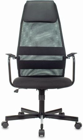 Офисные кресла - Кресло Бюрократ KB-5M черный TW-01 3C11 сетка/ткань с подголов. крестов. металл черный