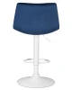Купить Стул барный DOBRIN TAILOR WHITE, синий велюр (MJ9-117) по выгодной цене для кафе, ресторанов и кухни