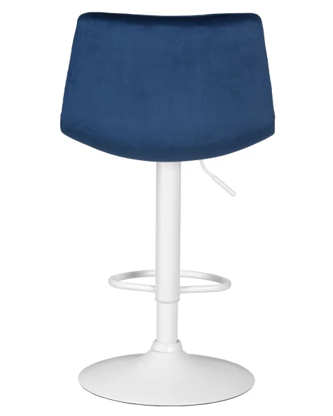 Стул барный DOBRIN TAILOR WHITE, синий велюр (MJ9-117) для кафе, ресторанов и кухни
