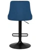 Купить Набор 2 шт Стул барный DOBRIN JOSEPH BLACK, синий велюр (MJ9-117) в интернет-магазине КупиКресла.ру