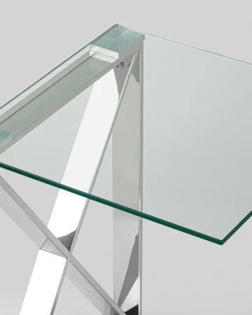 Купить Журнальный стол 40*40 КРОСС серебро по низкой цене