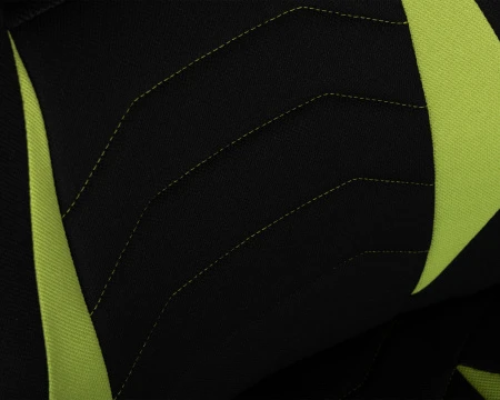 Кресла для геймеров - Кресло игровое DOBRIN RICK, черно-светло-зеленая ткань