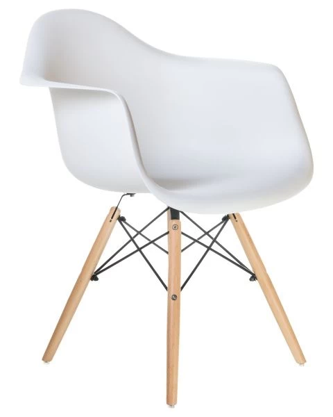 Стул обеденный DOBRIN DAW (ножки светлый бук, цвет сиденья белый)