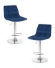 Набор 2 шт Стул барный DOBRIN TAILOR, синий велюр (MJ9-117)