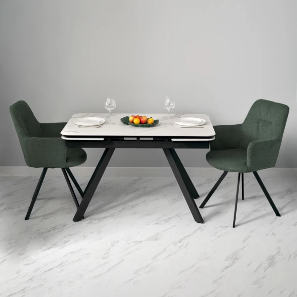 Купить Комплект из 2-х стульев Grant зелёный шенилл на поворотном механизме по низкой цене