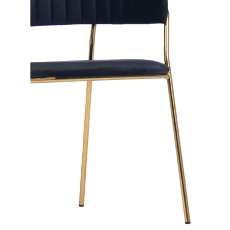 Купить Комплект из 4-х стульев Turin чёрный с золотыми ножками в интернет-магазине КупиКресла.ру