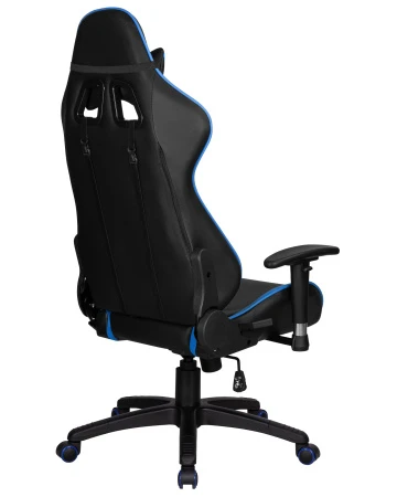 Кресла для геймеров - Кресло игровое DOBRIN BRIAN, черно-синяя экокожа