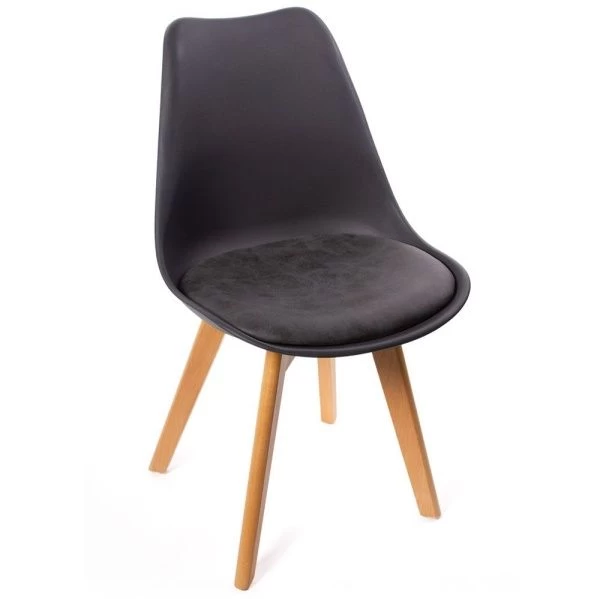 Купить Комплект из 4-х стульев Eames Bon чёрный по низкой цене