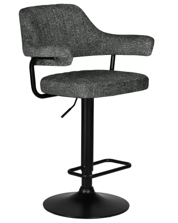 Купить Набор 2 шт Стул барный DOBRIN CHARLY BLACK, серый твид (LEO11) в интернет-магазине КупиКресла.ру