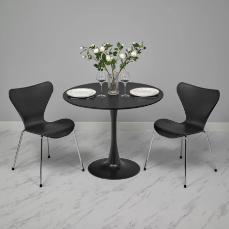 Купить Комплект из 2-х стульев Seven Style чёрный с хромированными ножками в интернет-магазине КупиКресла.ру