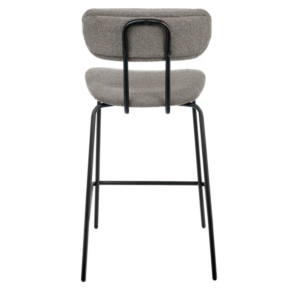 Стул полубарный Ant букле серый для кафе, ресторанов и кухни