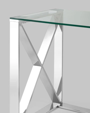 Купить Журнальный стол 40*40 КРОСС серебро по низкой цене