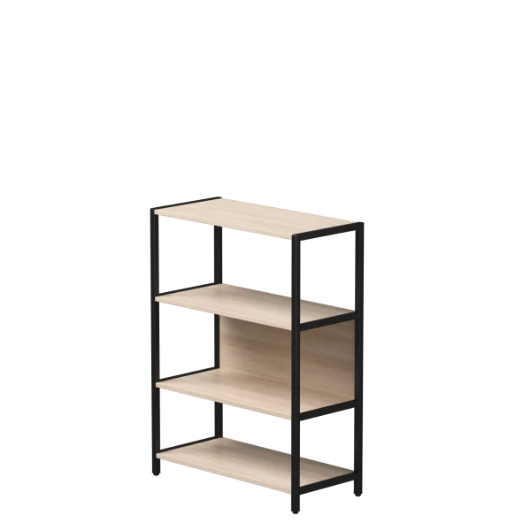 Купить Стеллаж металлический средний Everprof EVO (ЭВО) 830х385x1120 Дуб Соната/Черный по низкой цене