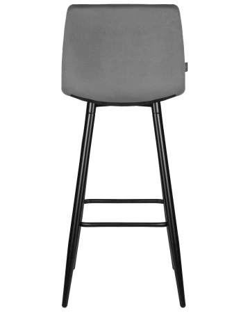 Купить Стул барный DOBRIN NICOLE, черные матовые ножки, темно-серый велюр (108-91) по выгодной цене для кафе, ресторанов и кухни