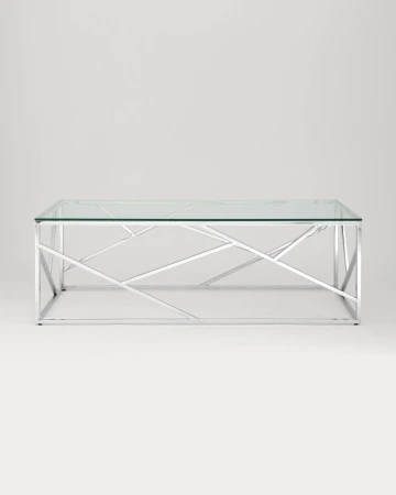 Купить Журнальный стол 120*60 АРТ ДЕКО серебро по низкой цене