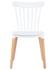 Купить Стул обеденный DOBRIN THEO, ножки светлый бук, цвет белый (W-02) в интернет-магазине КупиКресла.ру