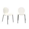 Комплект из 2-х стульев Wave белый с черными ножками