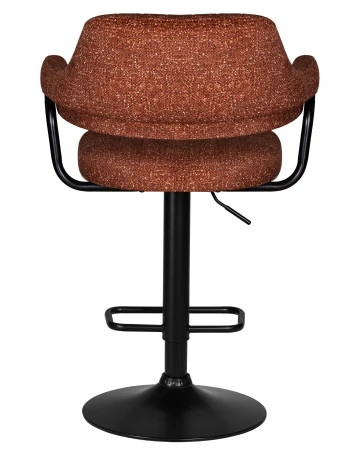 Купить Стул барный DOBRIN CHARLY BLACK, терракотовый твид (LEO56) по выгодной цене для кафе, ресторанов и кухни