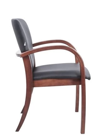 Офисный стул Jack arm (Джек арм) (Искуственная кожа Черный) для посетителей и сотрудников фото