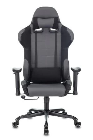 Кресла для геймеров - Кресло игровое Zombie 771N серый/черный с подголов. крестовина металл черный