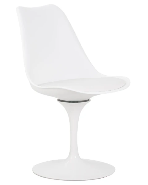 Купить Стул обеденный DOBRIN TULIP, белое основание, цвет белый (W-02) по низкой цене