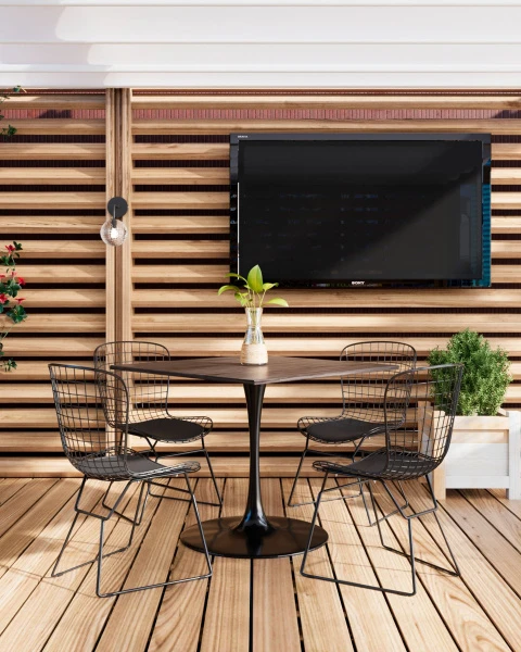 Купить Стул обеденный Bertoia черный с черной подушкой по низкой цене